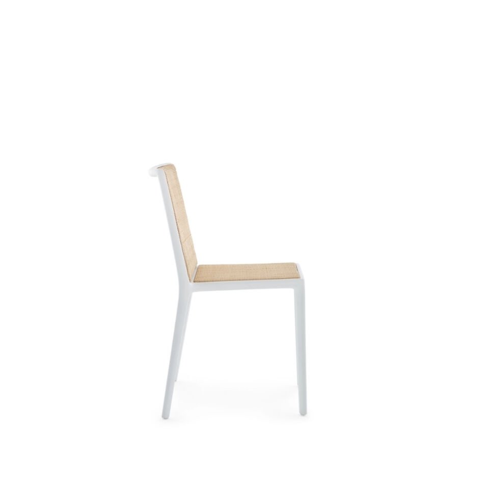 Kartell Belvedere Naturel Beyaz Rattan Sandalye