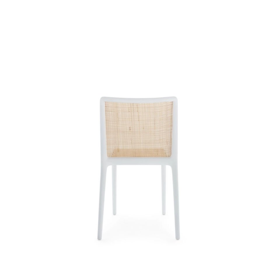 Kartell Belvedere Naturel Beyaz Rattan Sandalye