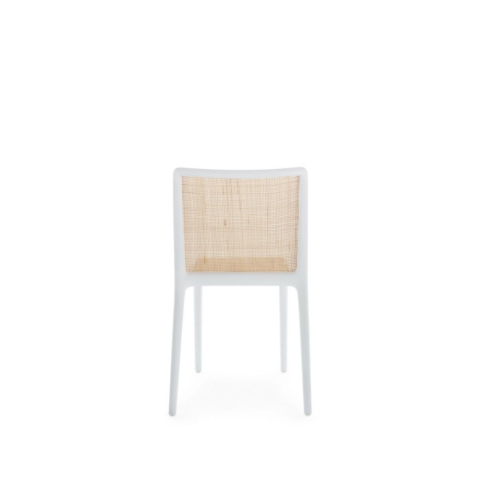 Kartell Belvedere Naturel Beyaz Rattan Sandalye