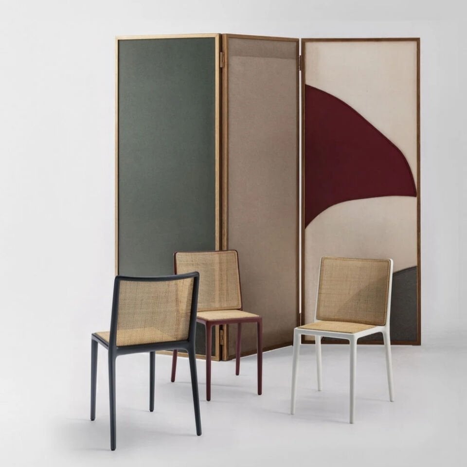 Kartell Belvedere Naturel Beyaz Rattan Sandalye