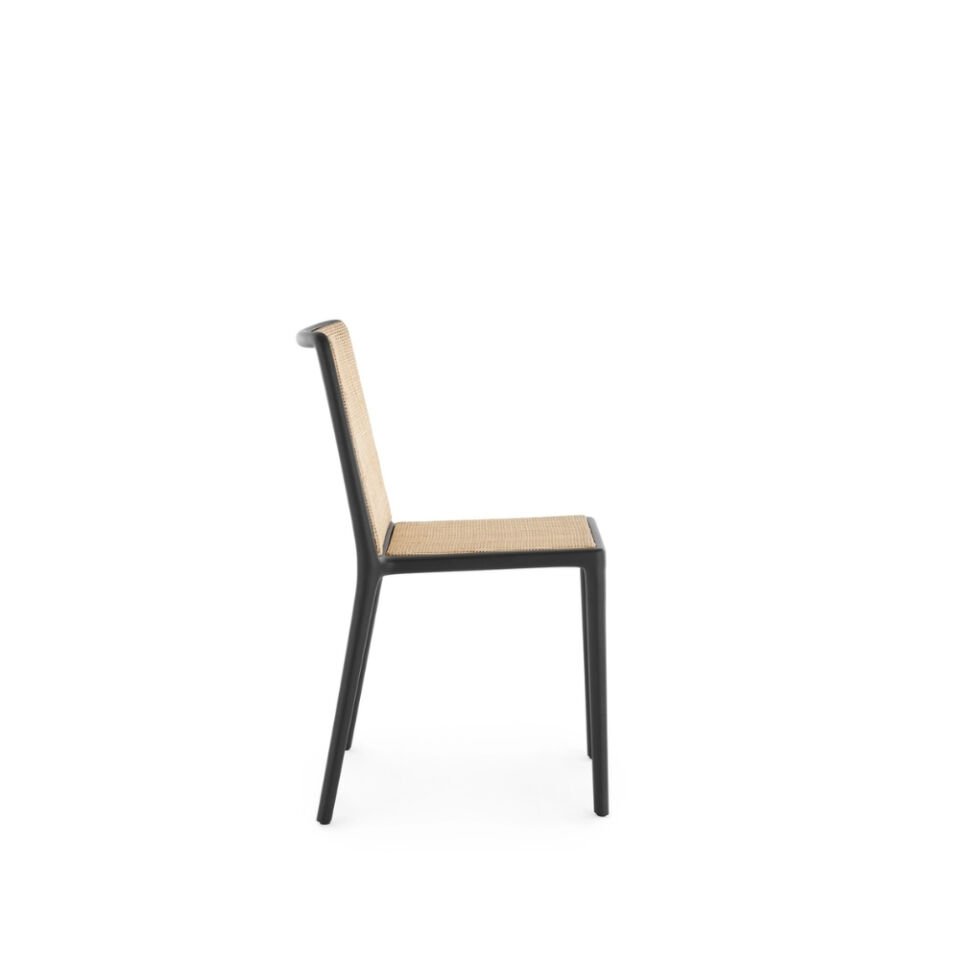 Kartell Belvedere Naturel Siyah Rattan Sandalye