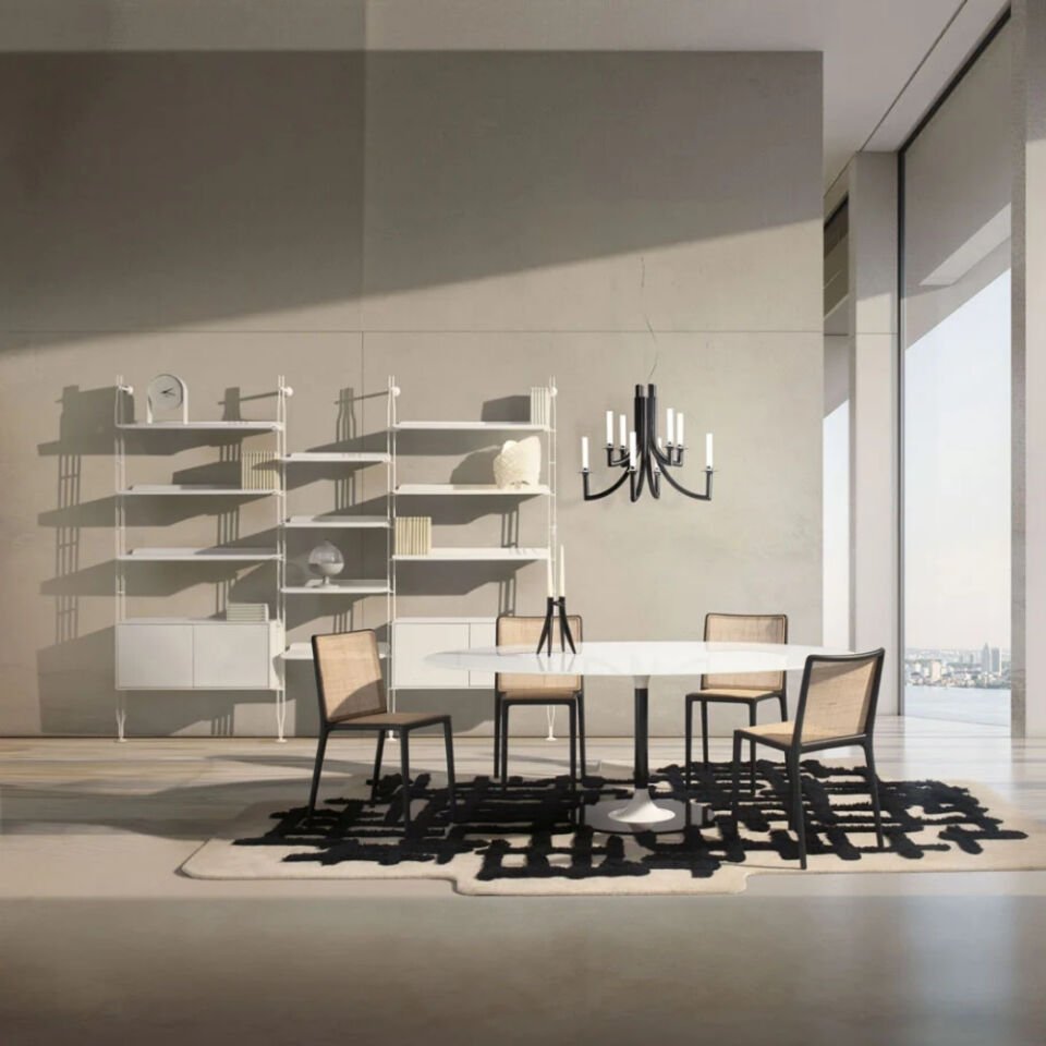Kartell Belvedere Naturel Siyah Rattan Sandalye