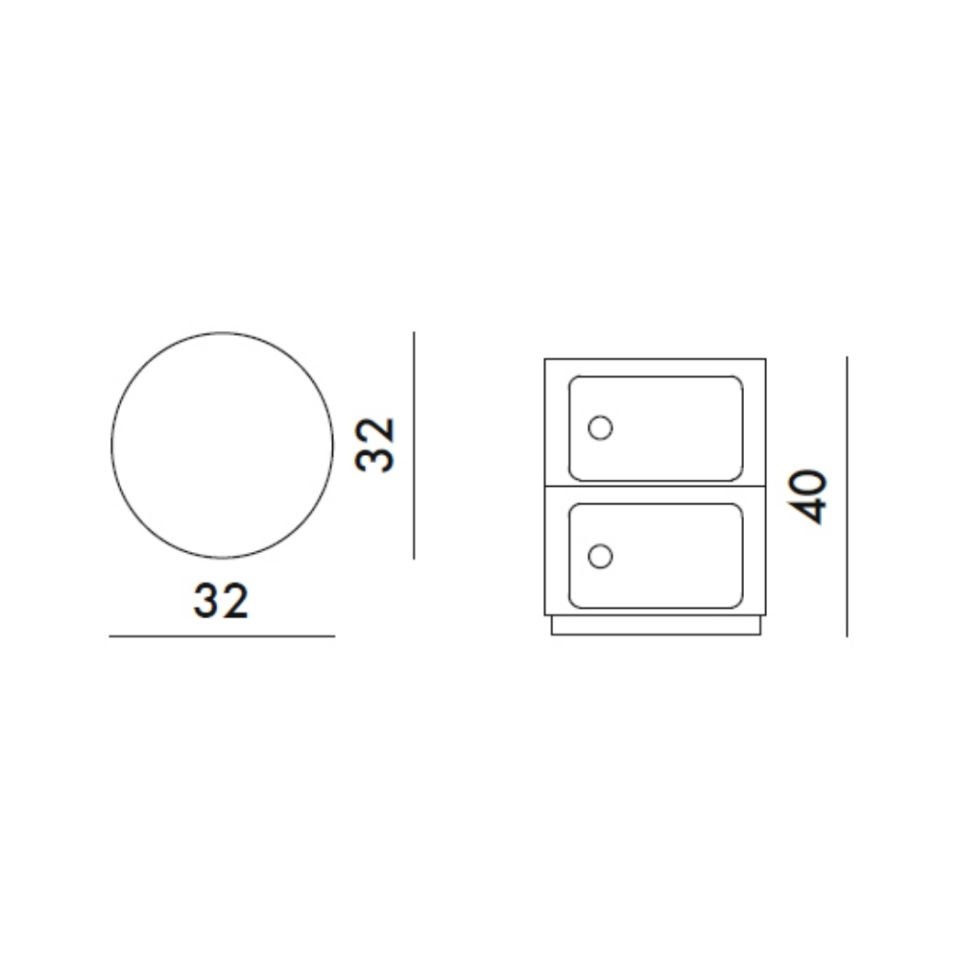 Kartell Componibili 2 Çekmeceli Bakır Modül