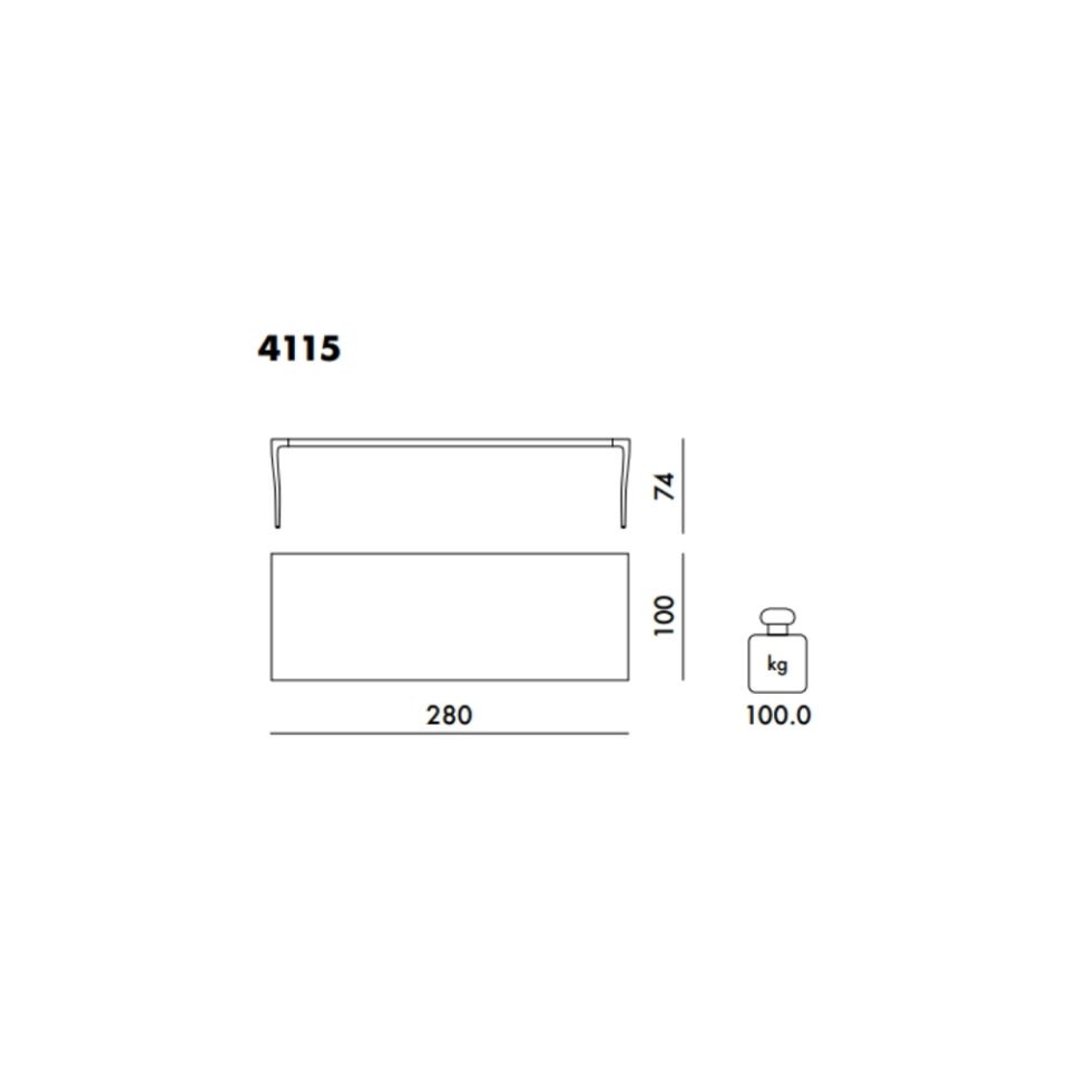 Kartell Albert 280 cm Beyaz Yemek Masası