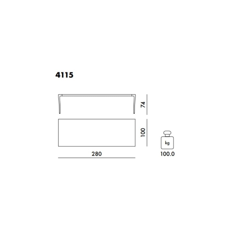 Kartell Albert 280 cm Beyaz Yemek Masası