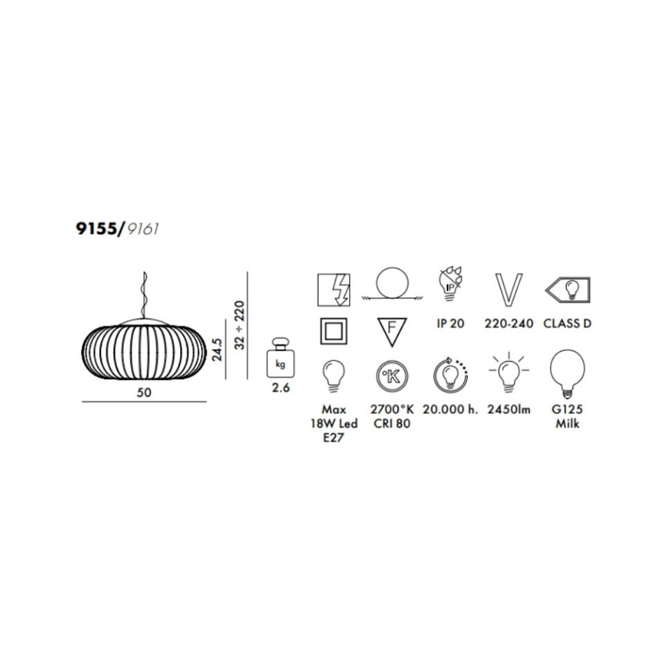 Kartell Teresa Gri Bej Tavan Lambası