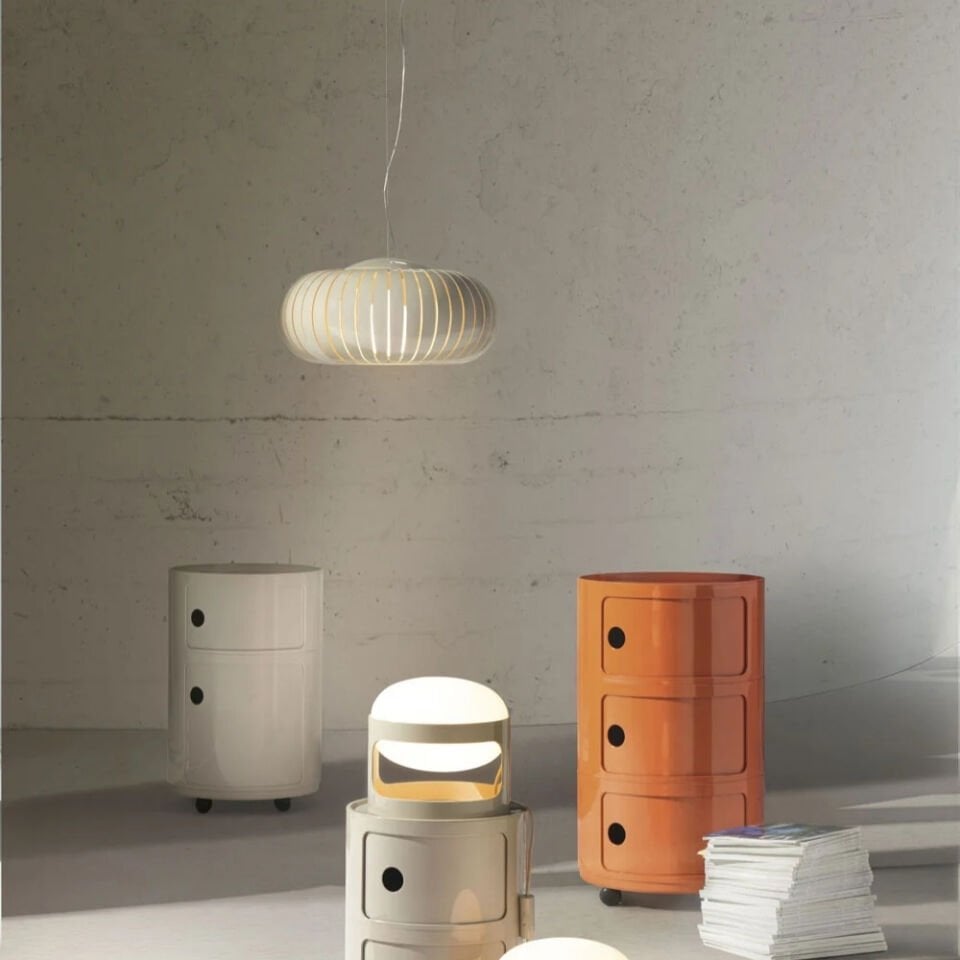 Kartell Teresa Gri Bej Tavan Lambası