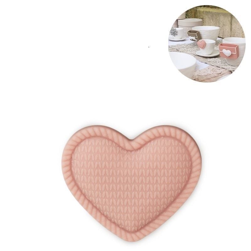 Bardak Aksesuarı Kalp Peach