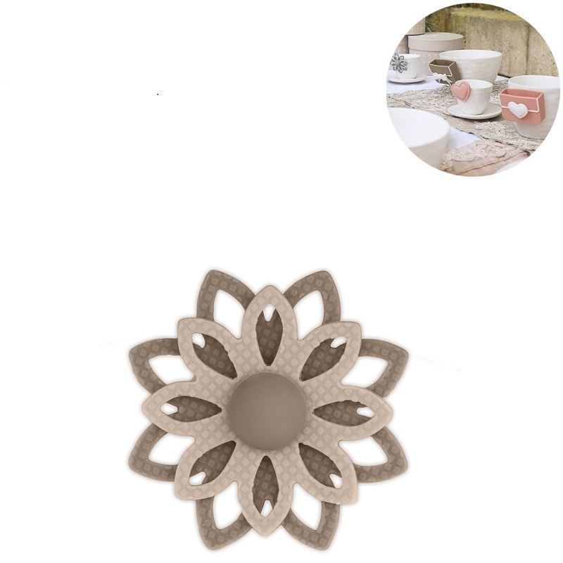 Bardak Aksesuarı ÇiçekTaupe