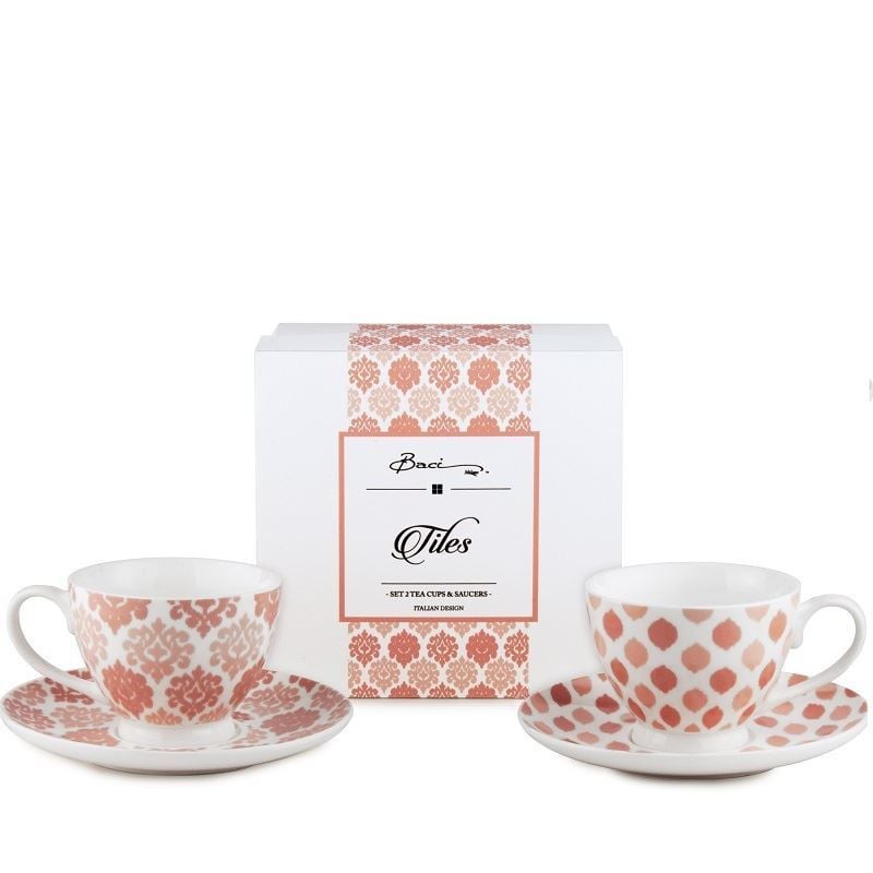 Tiles 2'li Çay Fincanı Seti Peach