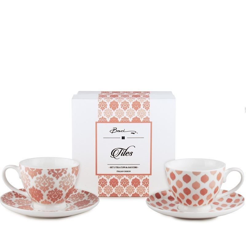 Tiles 2'li Çay Fincanı Seti Peach