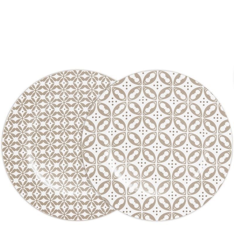 Tiles 2'li Tatlı Tabağı Seti Taupe 2