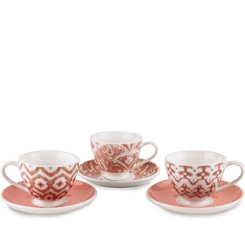Tiles 6'lı Kahve Fincanı Seti Peach