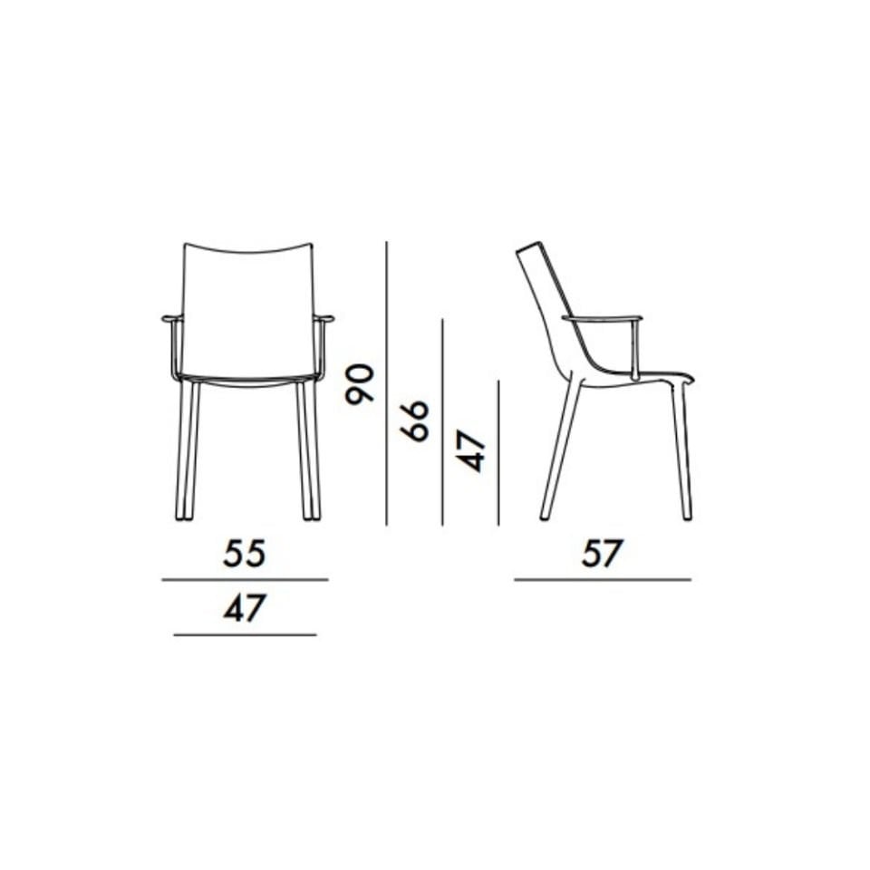 Kartell H.H.H Kumaş Döşemeli Bordo Çiçekli Kollu Sandalye