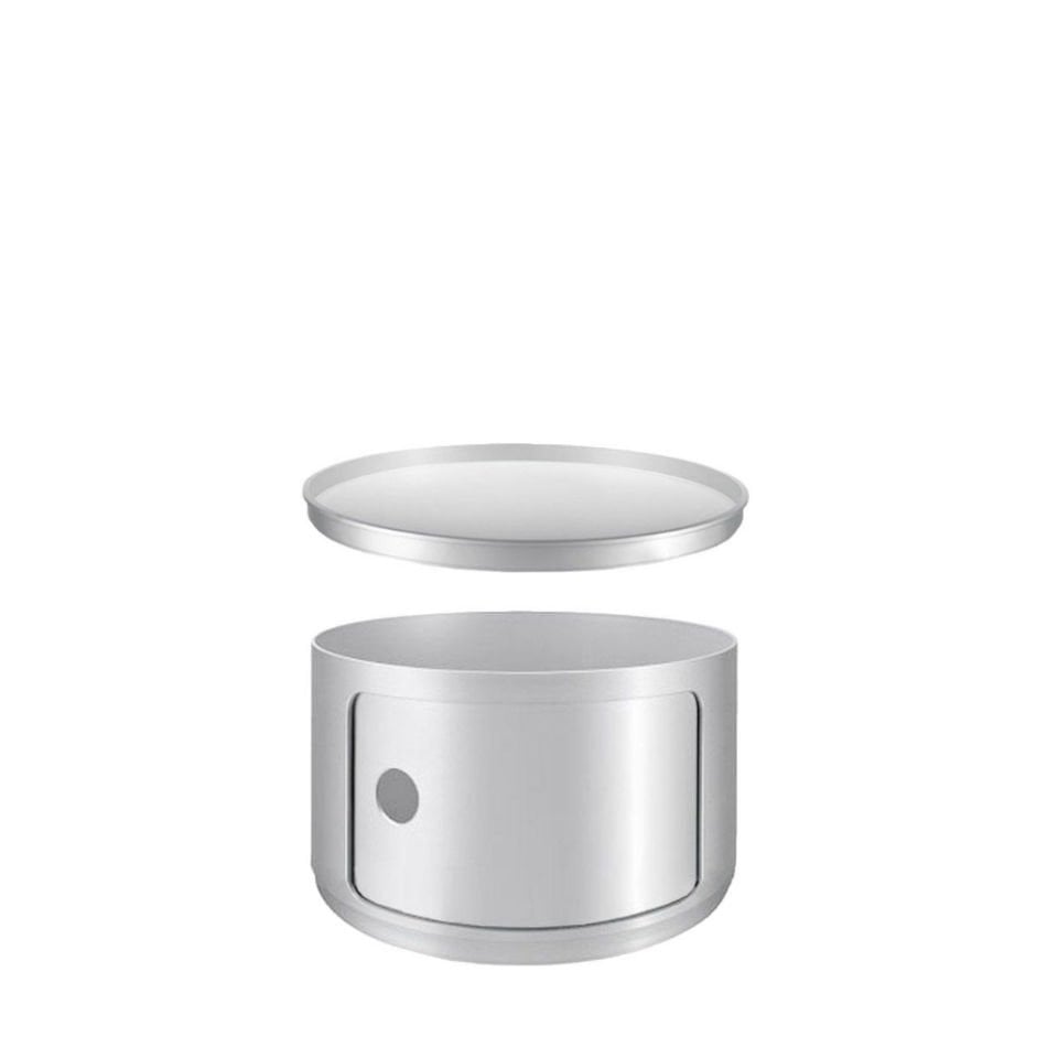 Kartell Componibili 3 Çekmeceli Gümüş Set-6