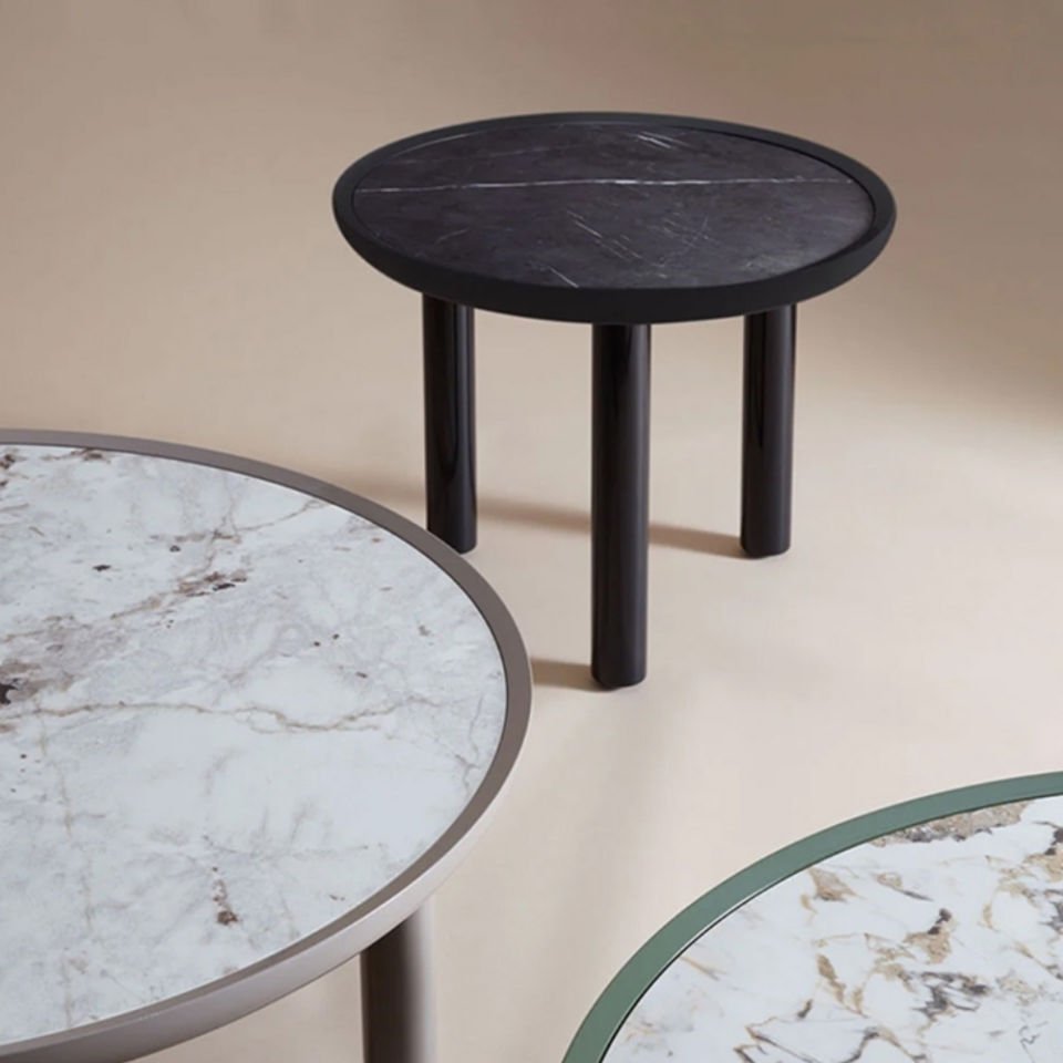 Kartell K-Top Yuvarlak Lacivert Sehpa