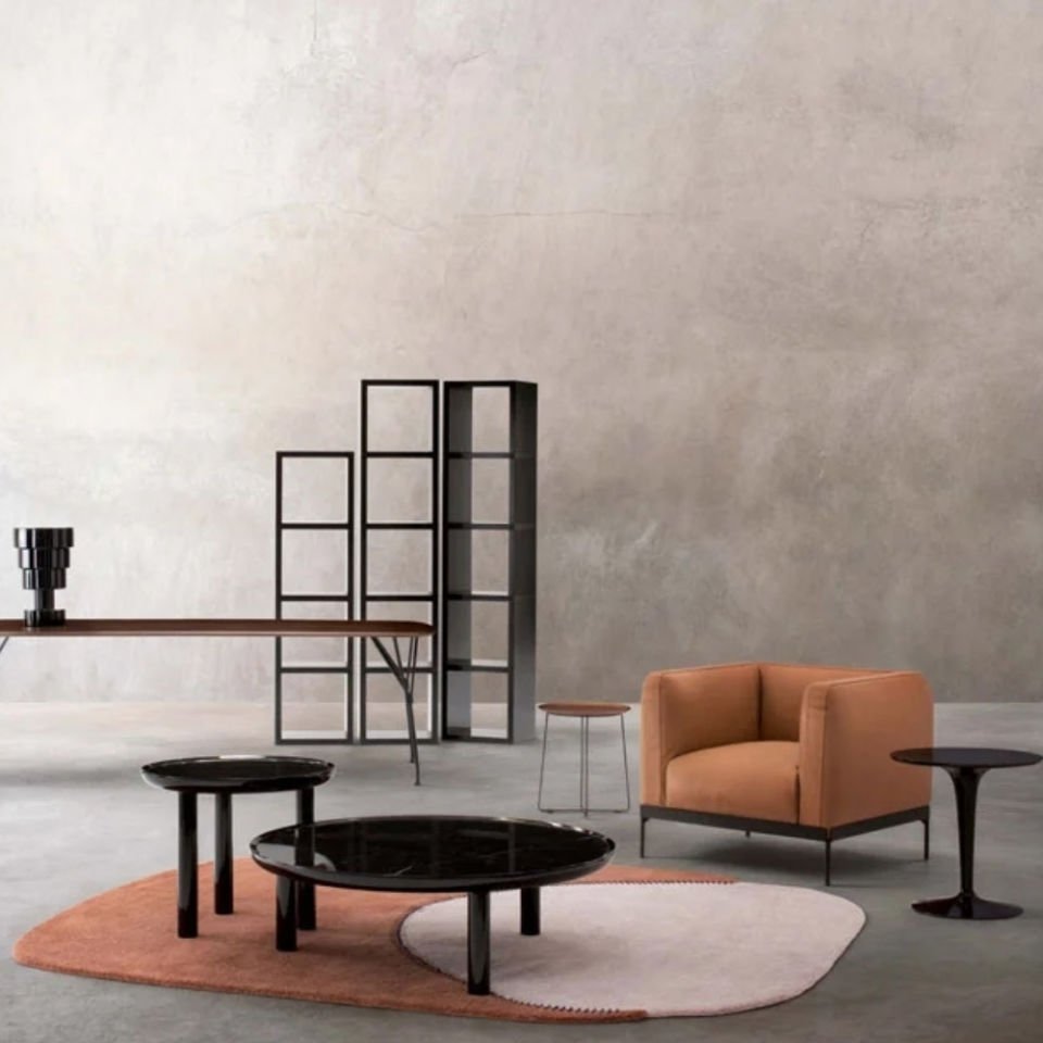 Kartell K-Top Yuvarlak Lacivert Sehpa