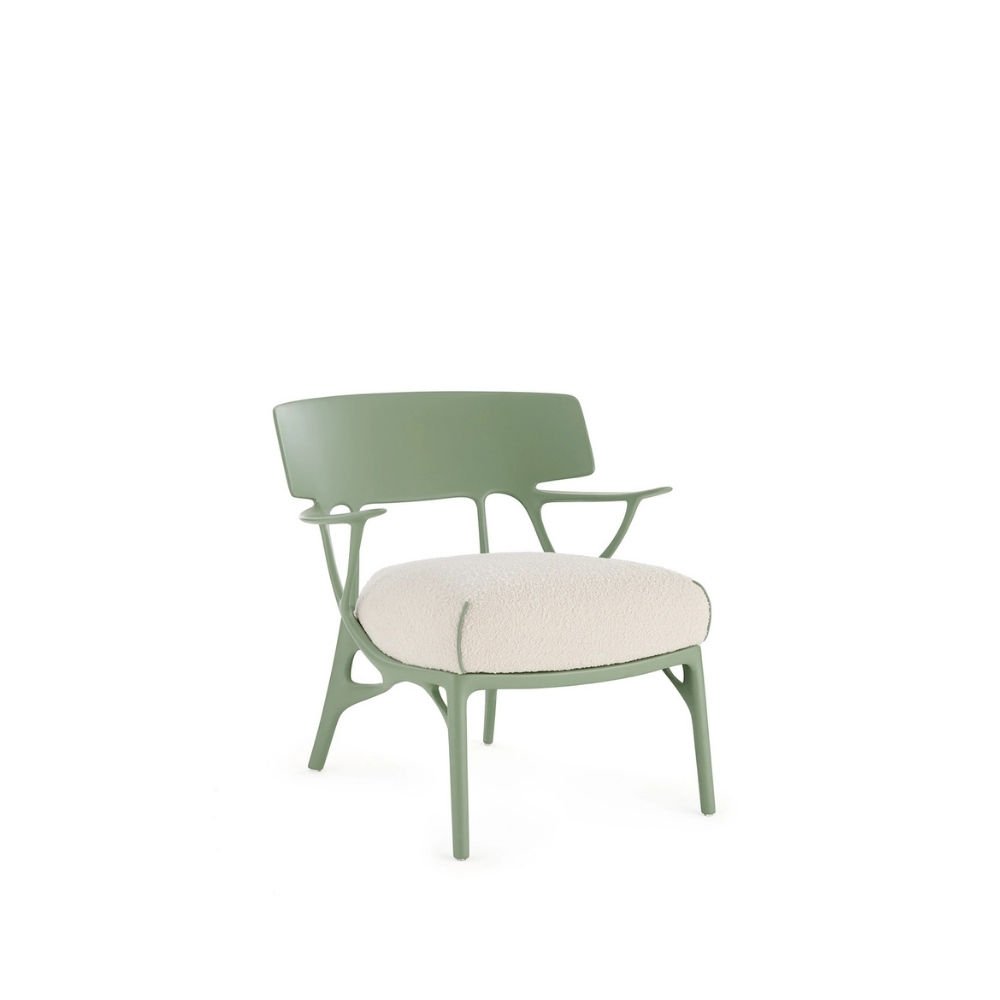 Kartell A.I Lounge Minderli Yeşil Kollu Koltuk