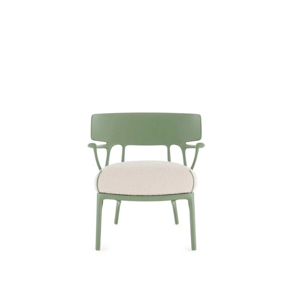 Kartell A.I Lounge Minderli Yeşil Kollu Koltuk