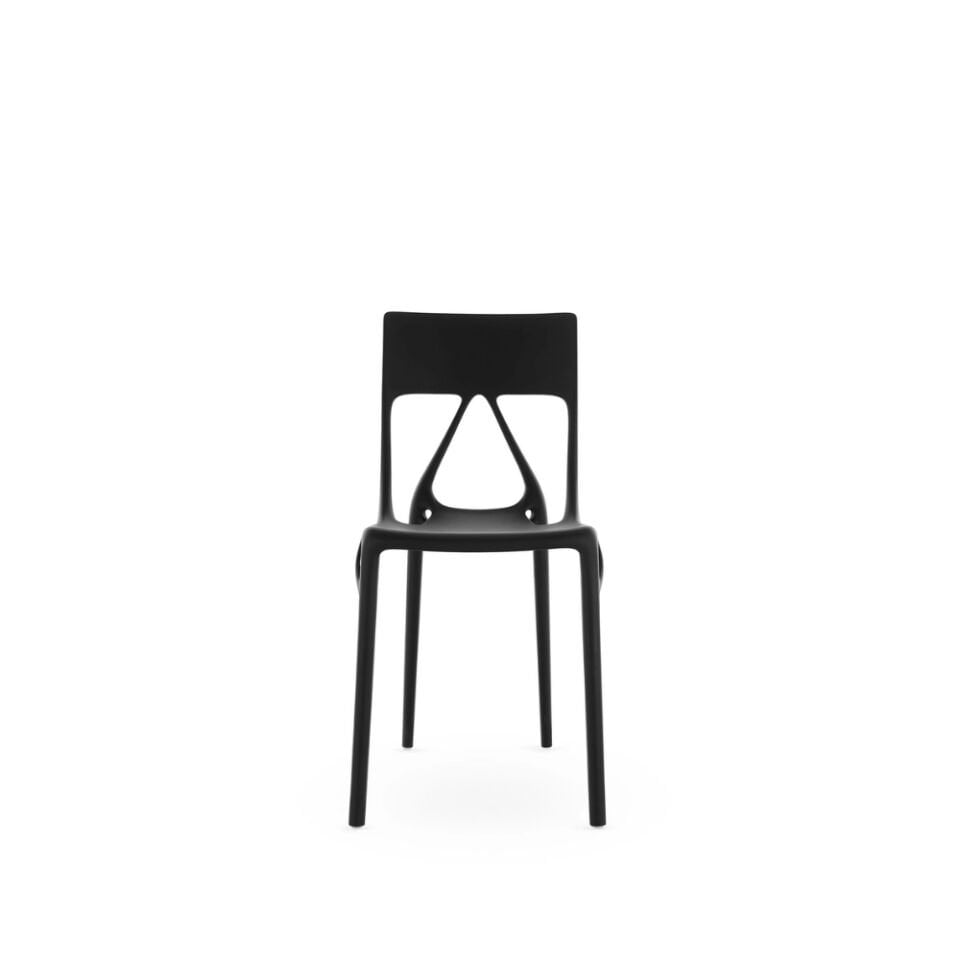 Kartell A.I LITE Siyah Sandalye 2'li Koli