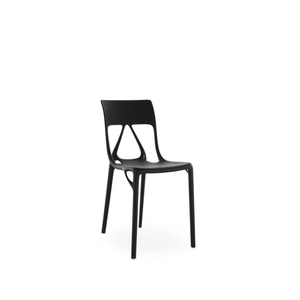 Kartell A.I LITE Siyah Sandalye 2'li Koli