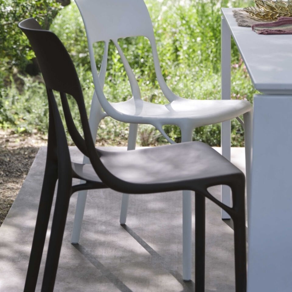 Kartell A.I LITE Siyah Sandalye 2'li Koli