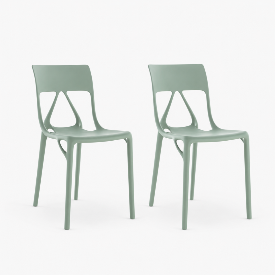 Kartell A.I LITE Yeşil Sandalye 2'li Koli