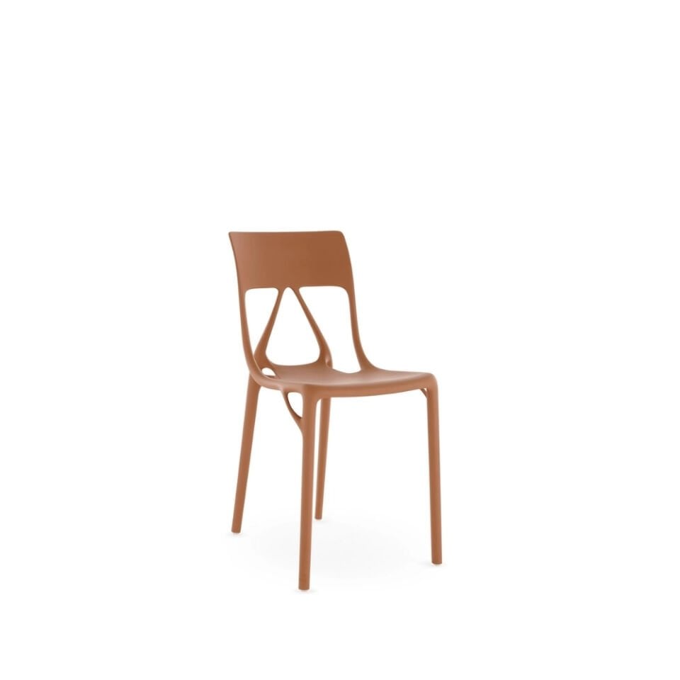 Kartell A.I LITE Kahverengi Sandalye 2'li Koli