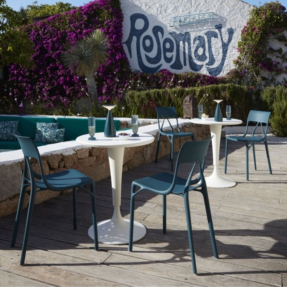 2'li Kartell A.I LITE Petrol Mavisi Sandalye