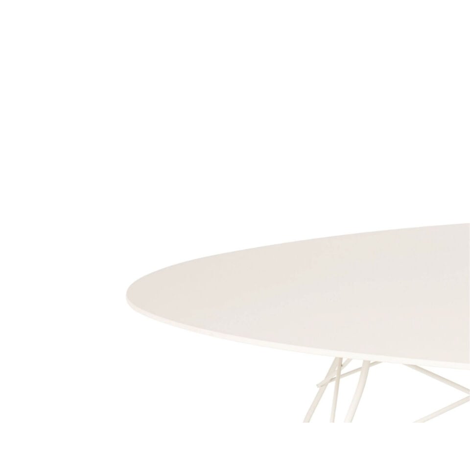 Kartell Glossy Yuvarlak Dış Mekan Beyaz Masa Q:128cm