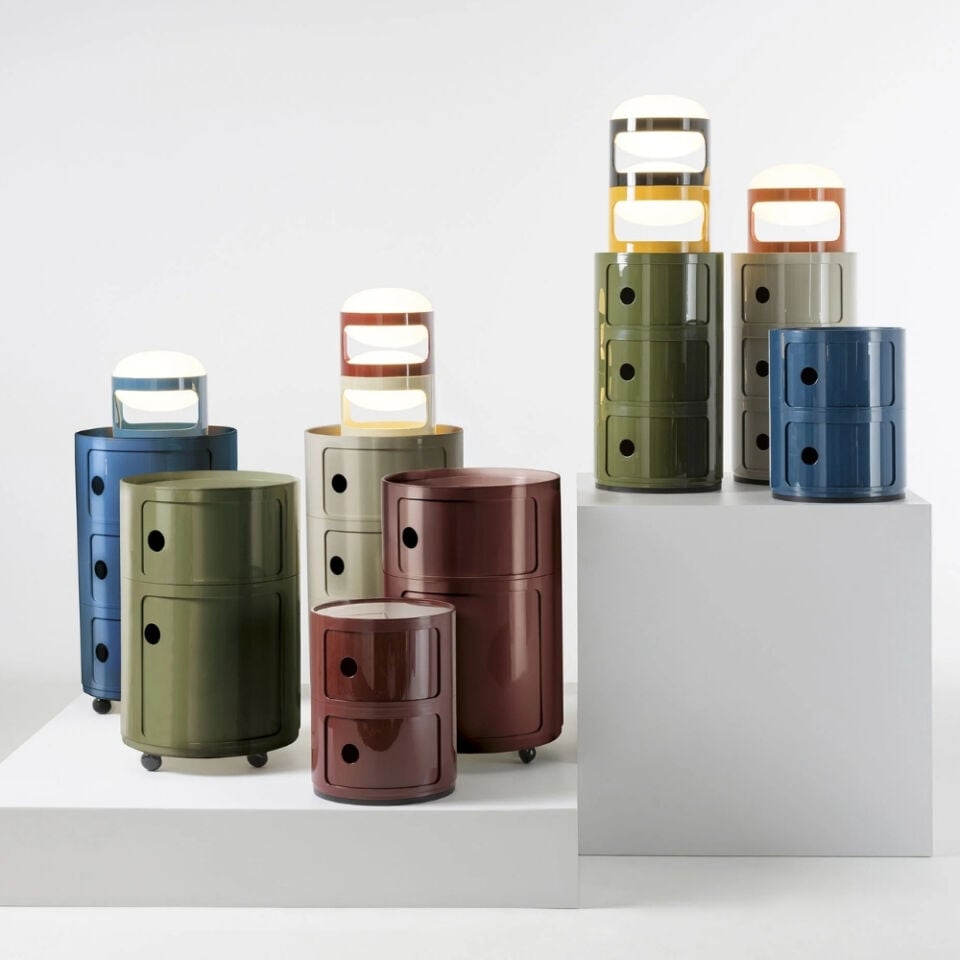 Kartell Big Componibili 2 Çekmeceli Yeşil Modül Q:42