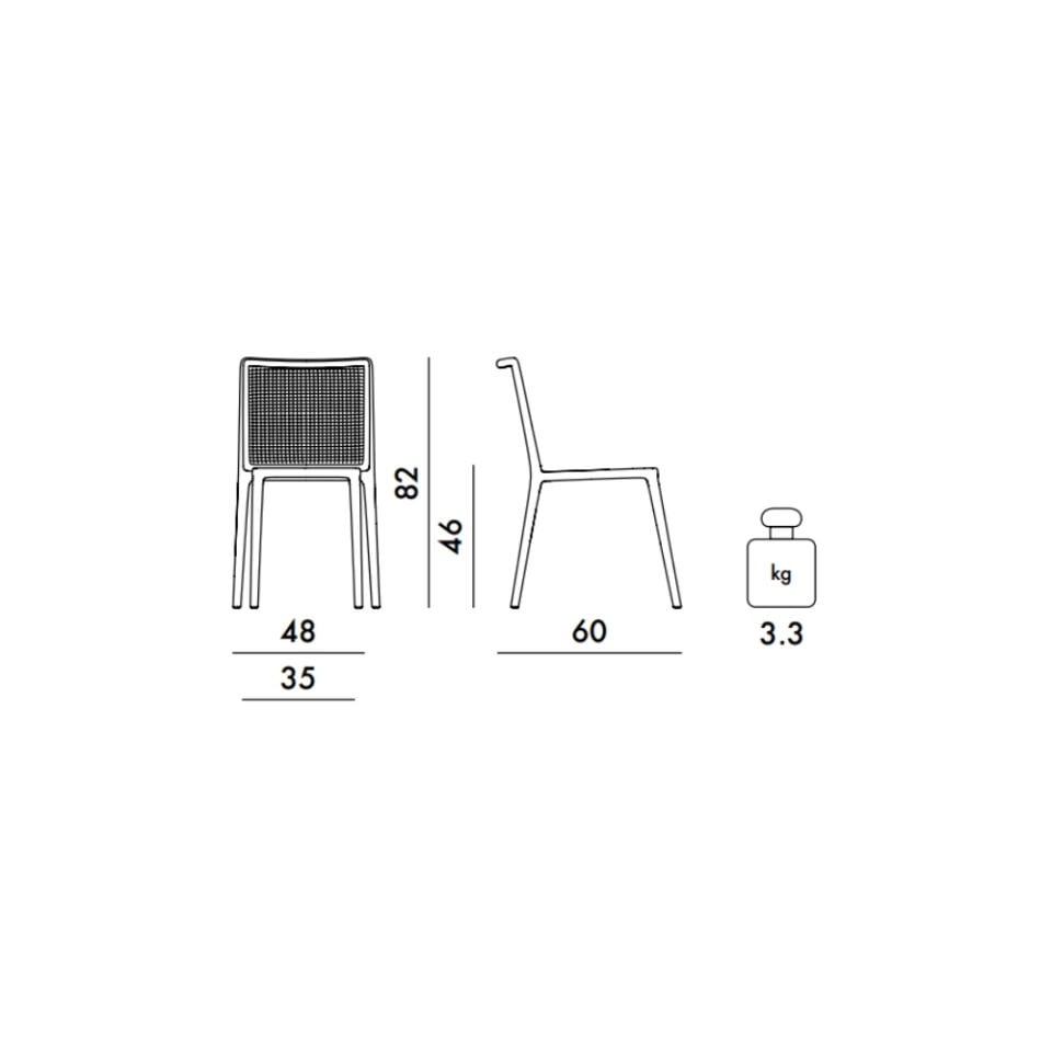 Kartell Belvedere Tech Beyaz Dış Mekan Sandalye