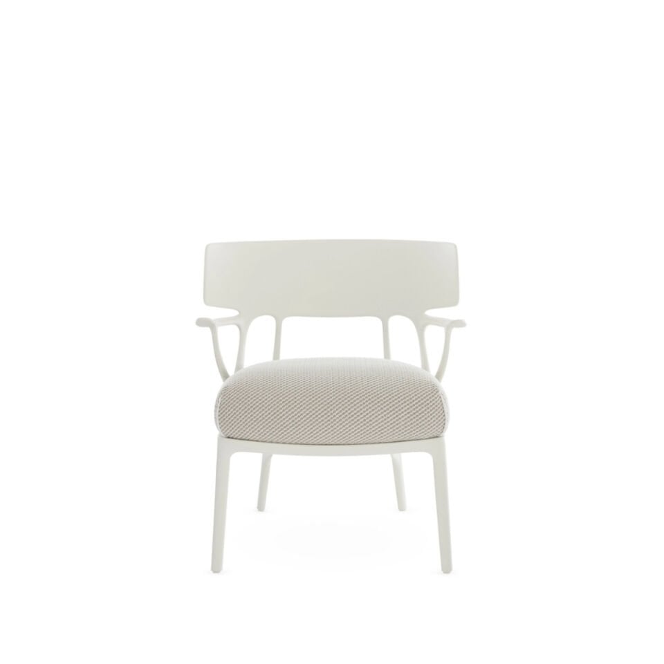 Kartell A.I Lounge Minderli Beyaz Kollu Koltuk