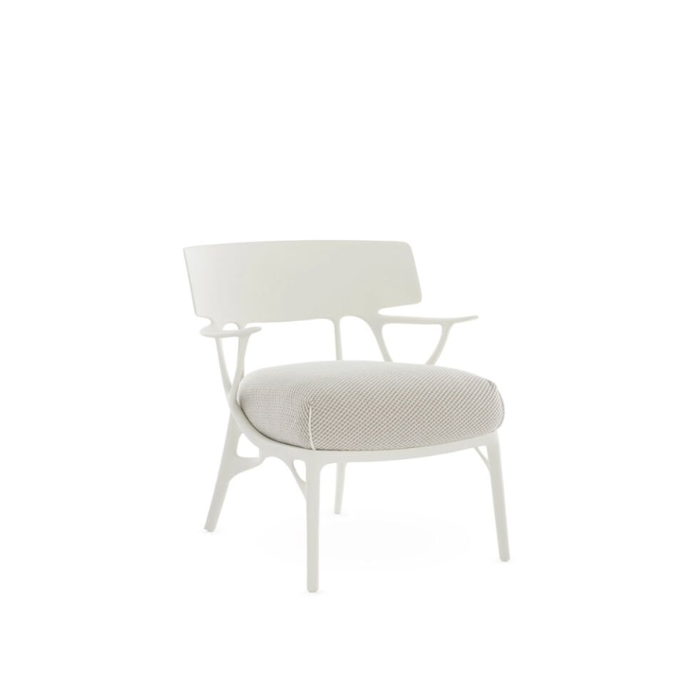 Kartell A.I Lounge Minderli Beyaz Kollu Koltuk