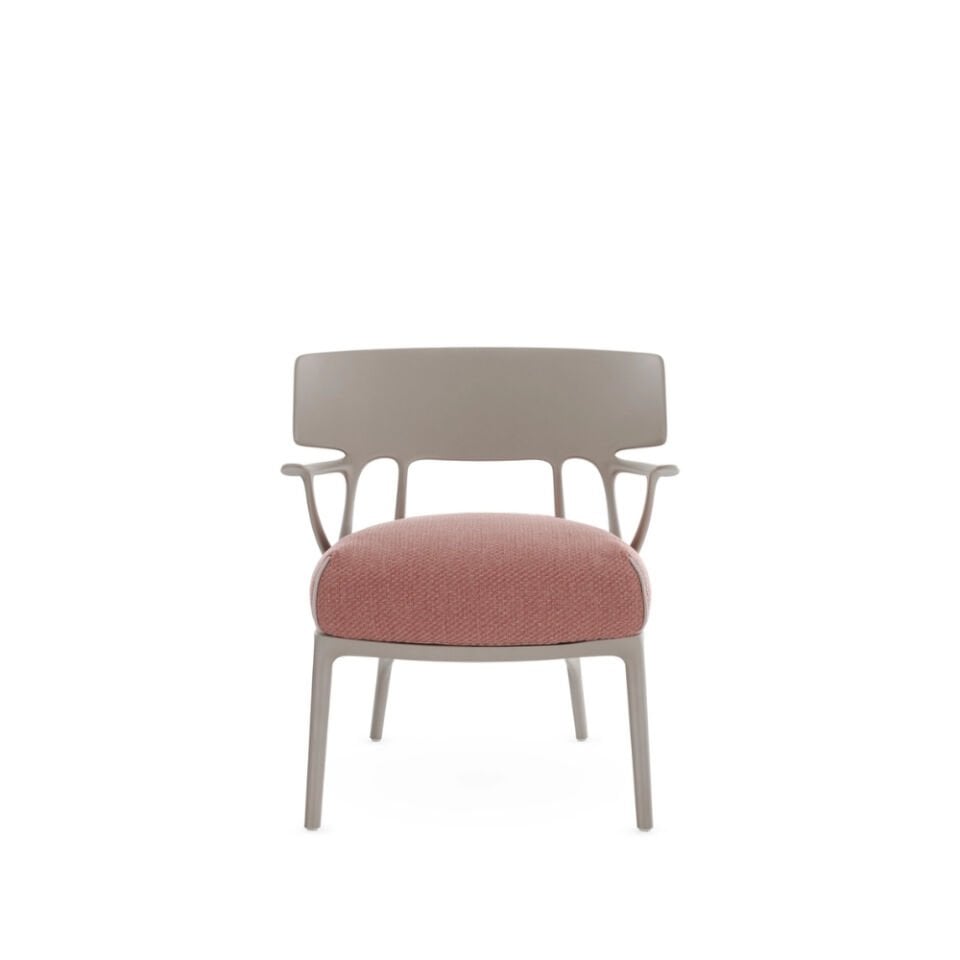 Kartell A.I Lounge Minderli Paslı Gri Kollu Koltuk
