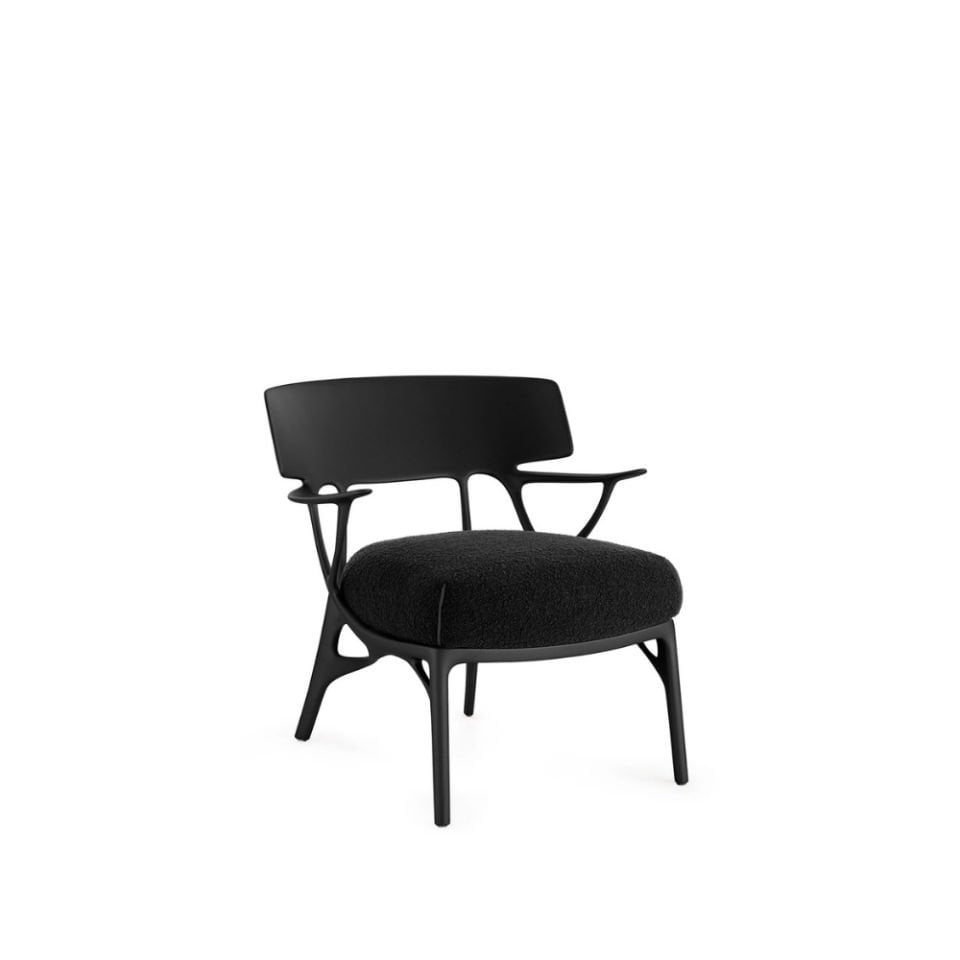 Kartell A.I Lounge Minderli Siyah Kollu Koltuk