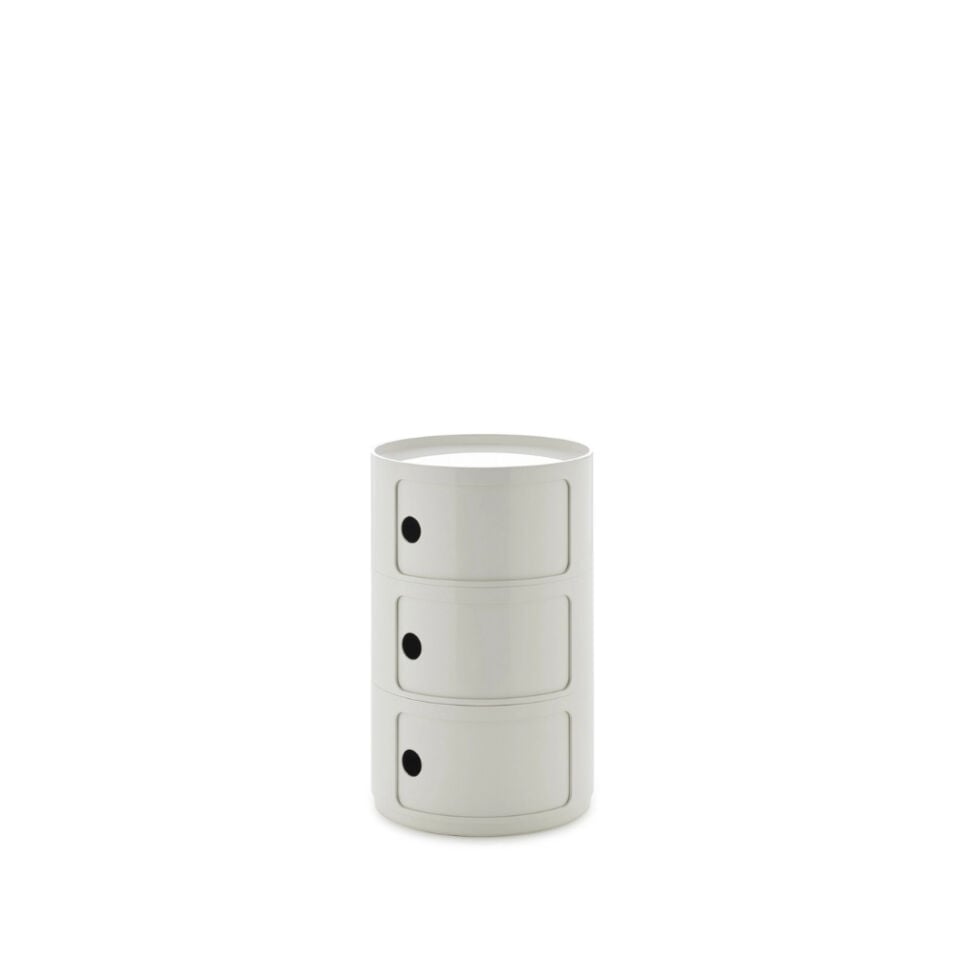 Kartell Big Componibili 3 Çekmeceli Beyaz Modül Q:42