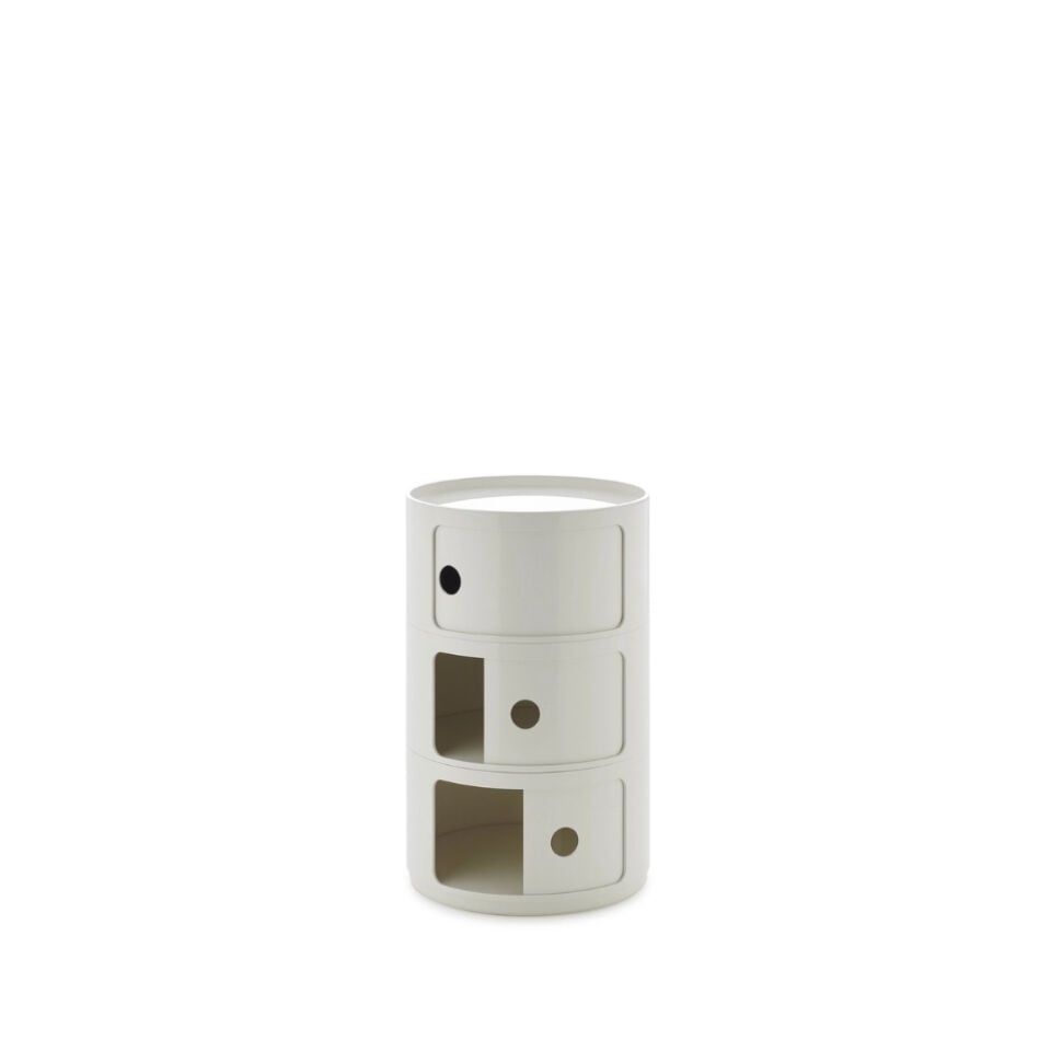 Kartell Big Componibili 3 Çekmeceli Beyaz Modül Q:42
