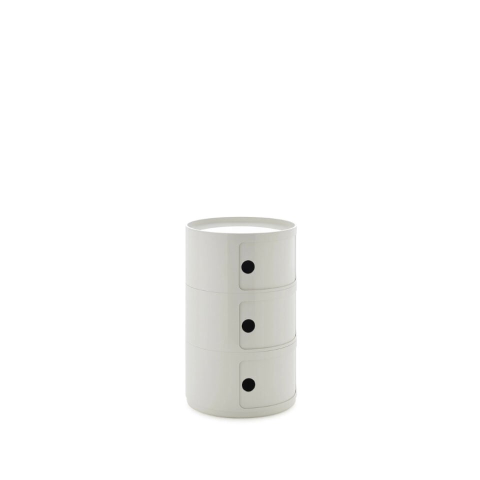 Kartell Big Componibili 3 Çekmeceli Beyaz Modül Q:42