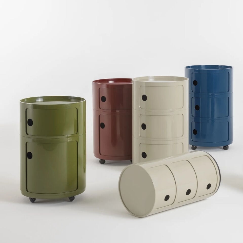 Kartell Big Componibili 3 Çekmeceli Beyaz Modül Q:42