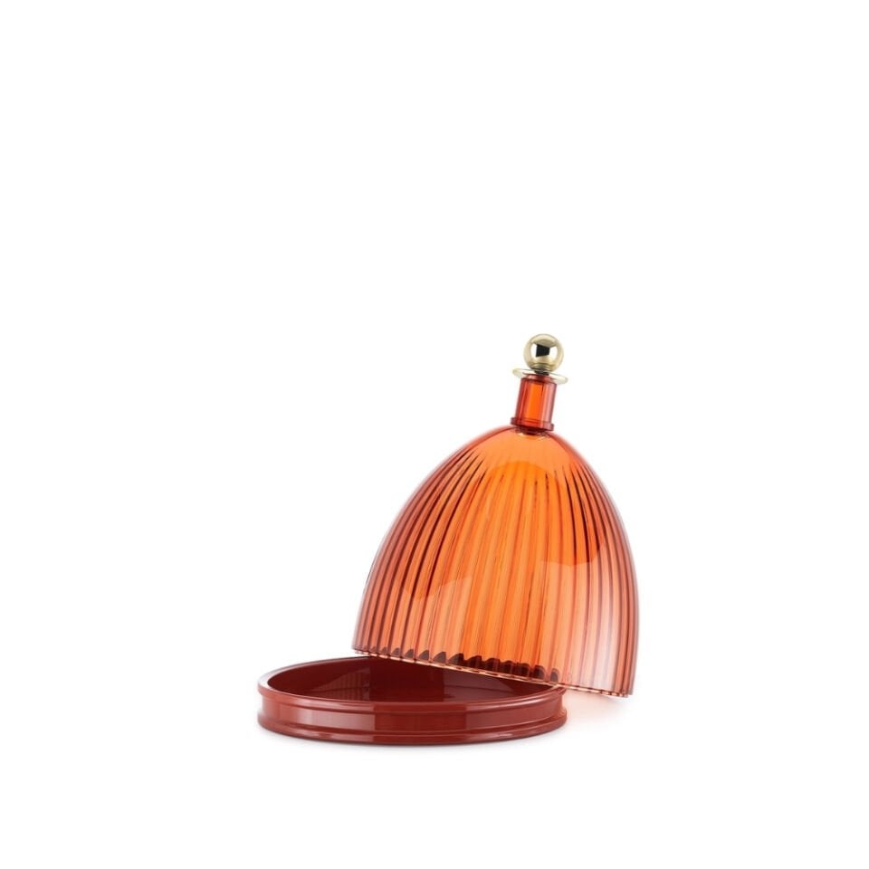 Kartell La Coupole Amber Kapaklı Dekoratif Saklama Kabı