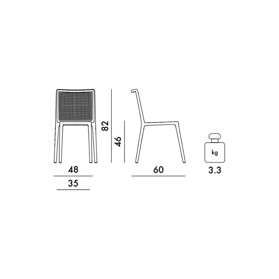 Kartell Belvedere Tech Siyah Dış Mekan Sandalye