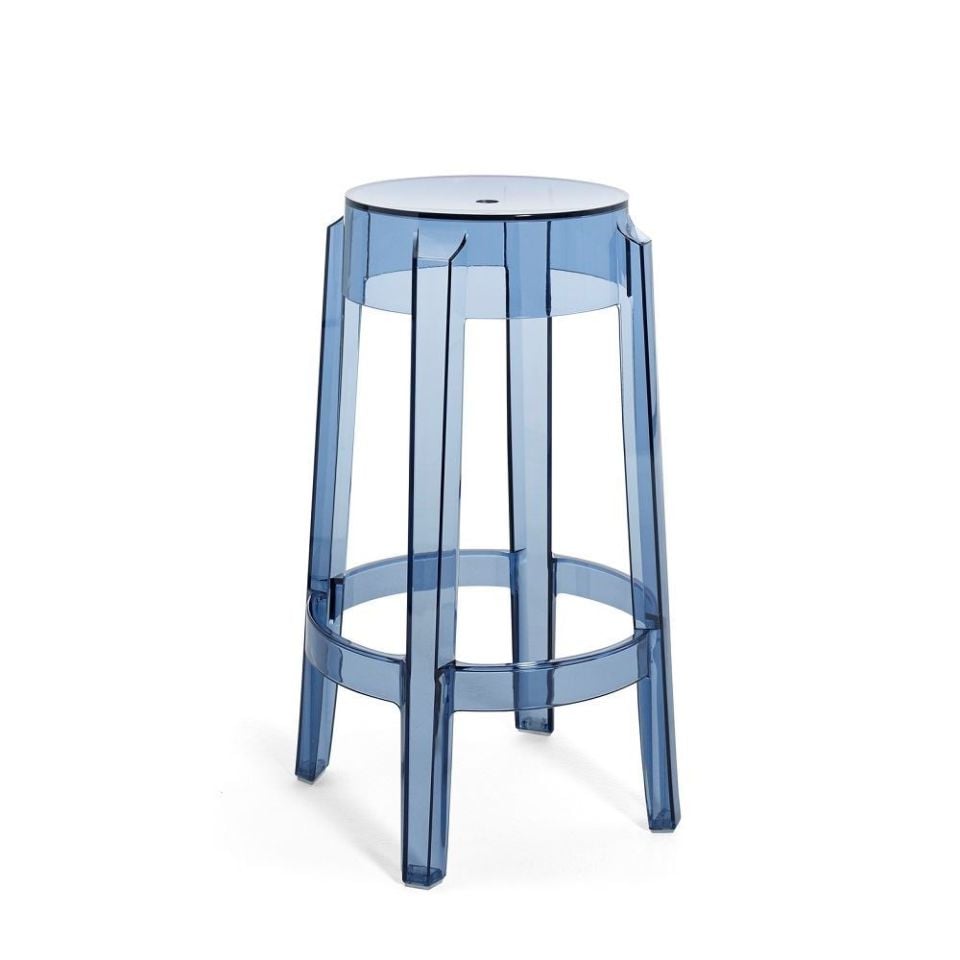 Charles Ghost Tabure Toz Mavi H:65 cm