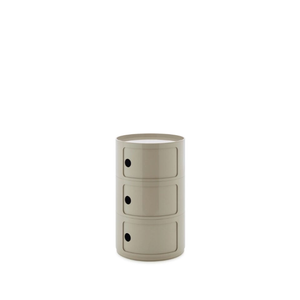 Kartell Big Componibili 3 Çekmeceli Dove Modül Q:42