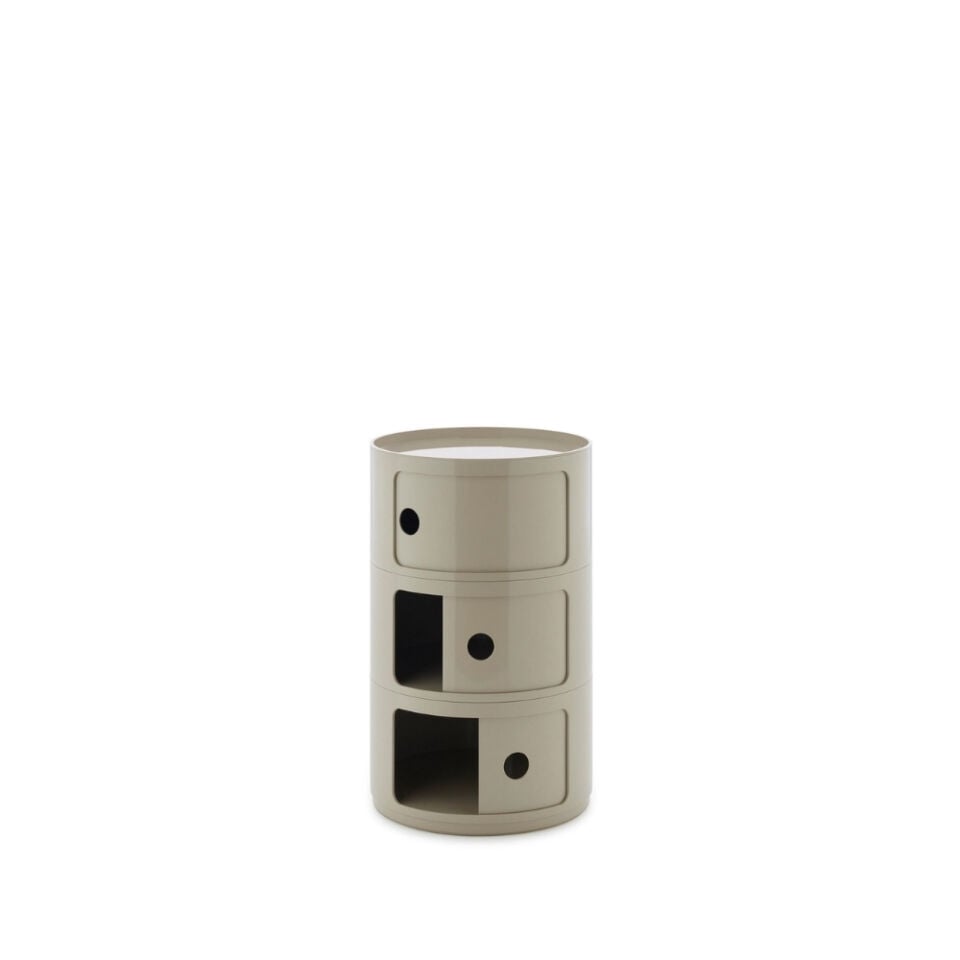 Kartell Big Componibili 3 Çekmeceli Dove Modül Q:42