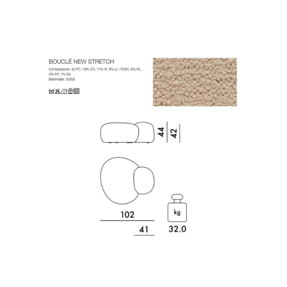 Kartell Aaland Krem Puf