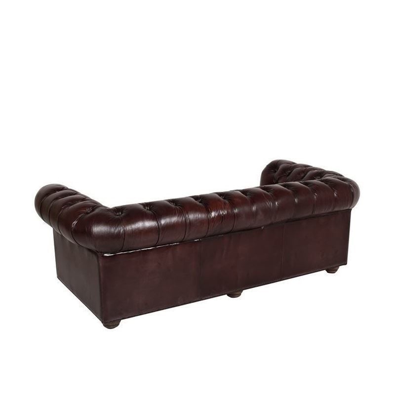 Chesterfield Kanepe Kurşun Renk 210 cm