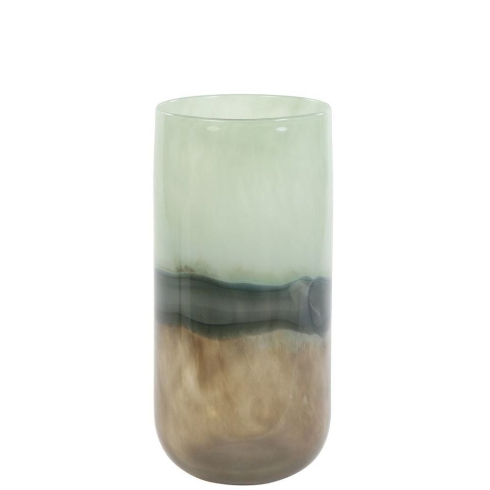 Vazo Vivex Cam Mint Yeşil-Gri 20x42 cm
