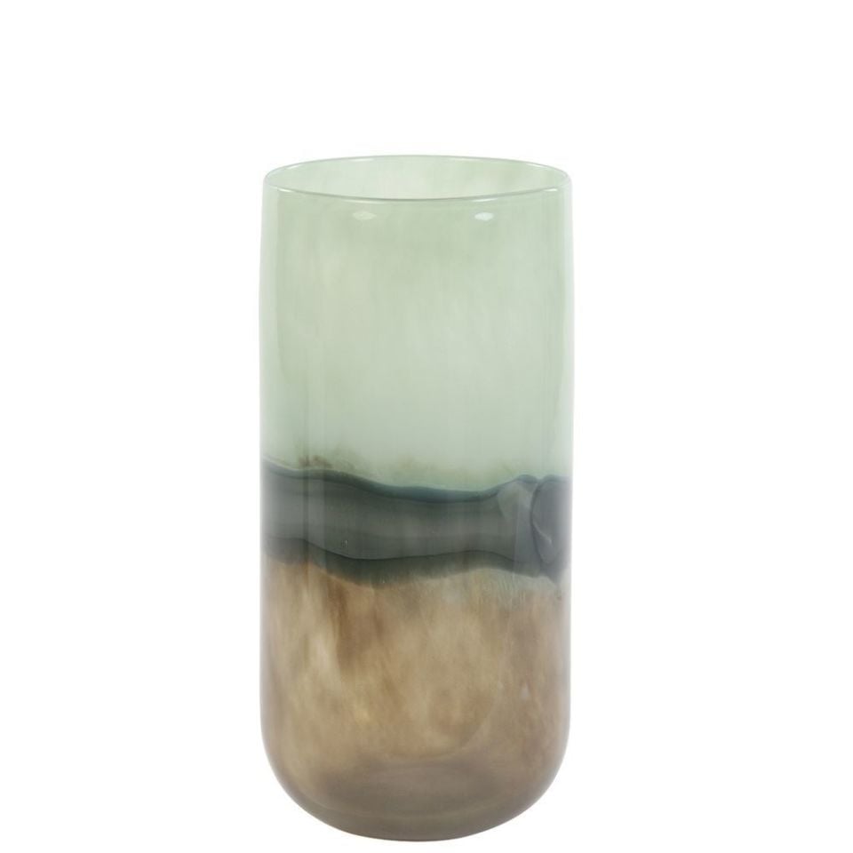Vazo Vivex Cam Mint Yeşil-Gri 20x42 cm