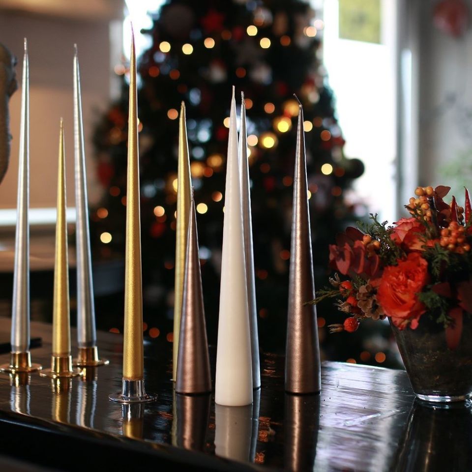 Mum Konik Bronz Simli H:34 cm